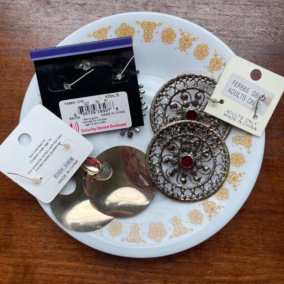 Trio of Statement Dangle Earrings - Picture 2 of 5